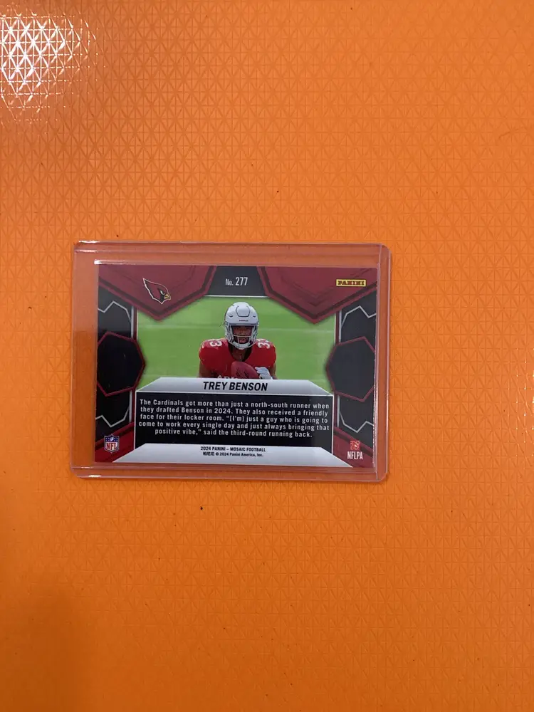 2024 Mosaic Football Trey Benson NFL Debut #277 Rookie RC Cardinals