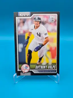 Anthony Volpe 2026 Topps Series 1 Black Border Parallel 66/75 New York Yankees