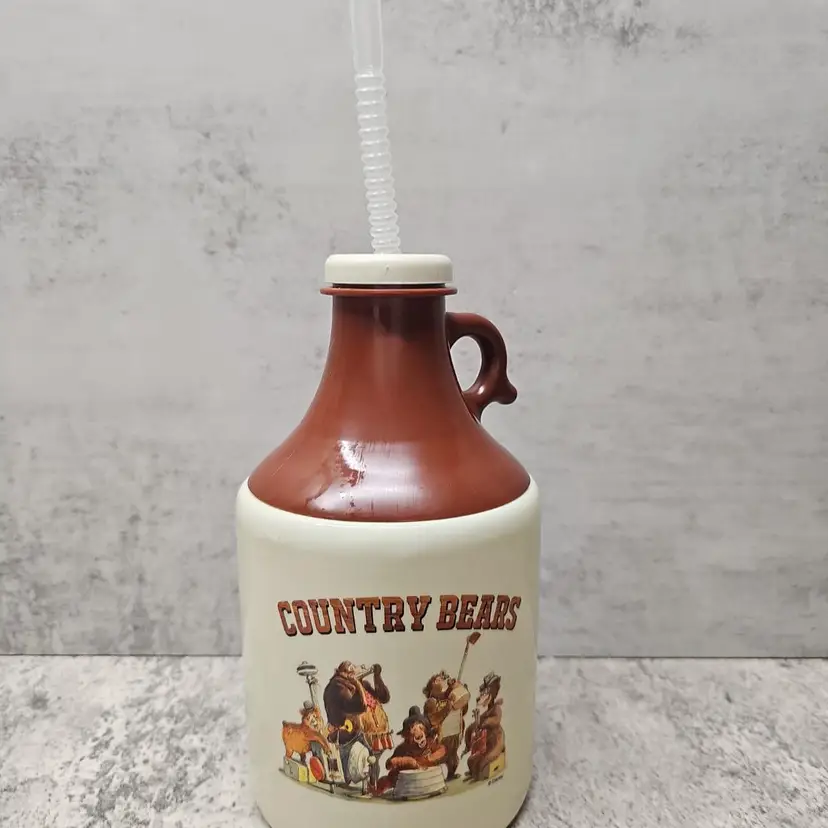 Disney Country Bears Jamboree Drinking Jug With Straw With Original Straw