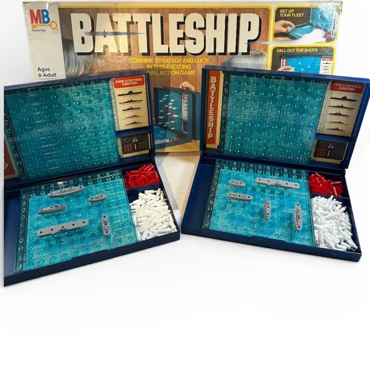 Battleship Milton Bradley Classic Board Game 1984 80s War Complete 2 Player Vintage
