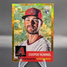 Cooper Hummel 2022 Topps Chrome Platinum Anniversary Platinum Toile Cream/Gold Refractor /50 #299 RC Arizona Diamondbacks