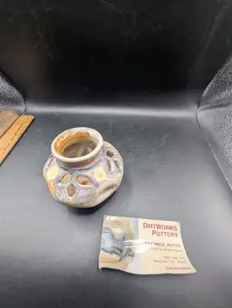 Studio Art Pottery DirtWorks Illuminary Candle Holder by Dan Triece Seagrove, NC.