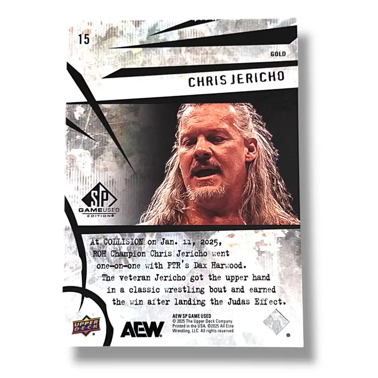Chris Jericho 2025 SP Game Used AEW Gold 77/99 #15