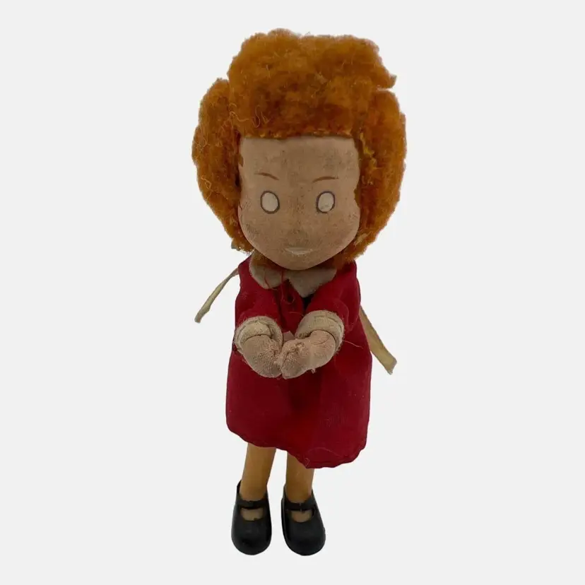 Vintage 1982 Applause Little Orphan Annie Pencil Grabber Doll Clip On 5"