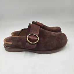 Sofft Clog Slip On Mule Brown Suede Women's 9.5 Travel Boho Hippie Retro Comfy