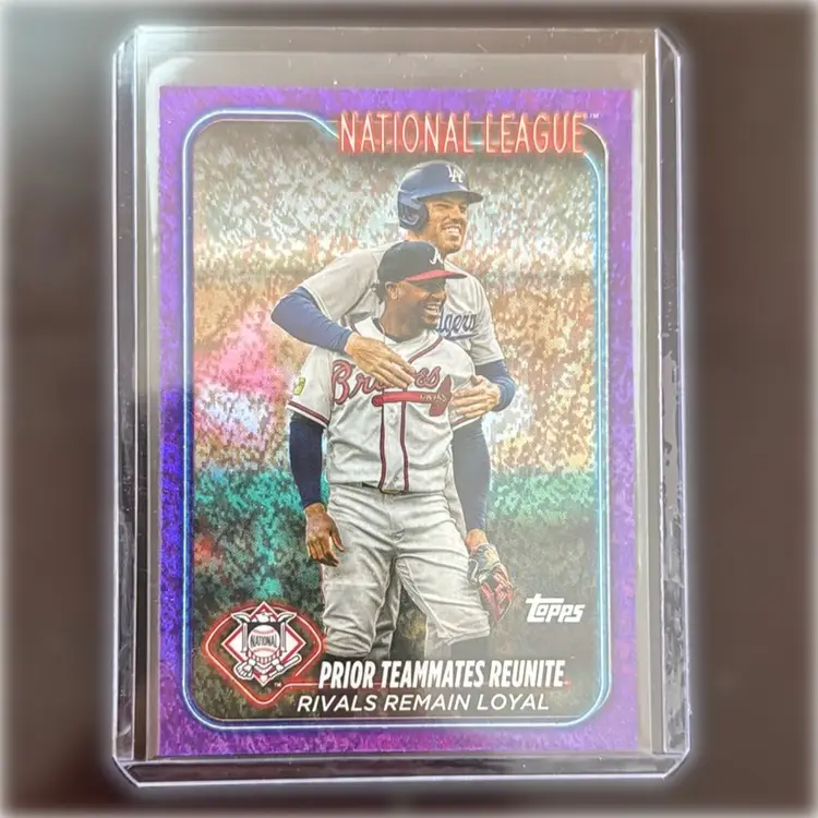 2024 Topps Series 2 Purple Holofoil /799 Prior Teammates Reunite Albies And Freeman