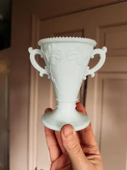 Antique Westmorland Glass Co Milk Glass Urn