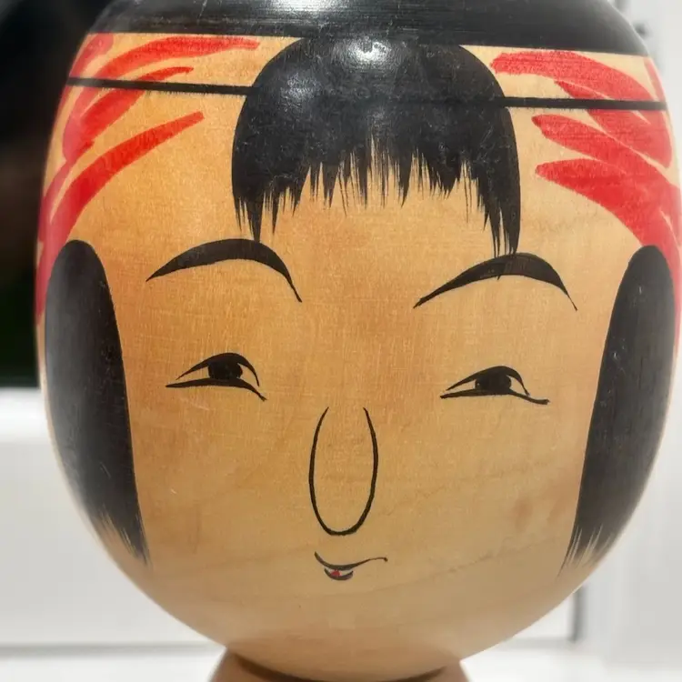 Vintage 17” Kokeshi Doll Signed