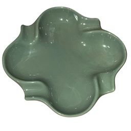 #01 - Vintage Hall USA Ceramic Ashtray Sage Green 5.5”