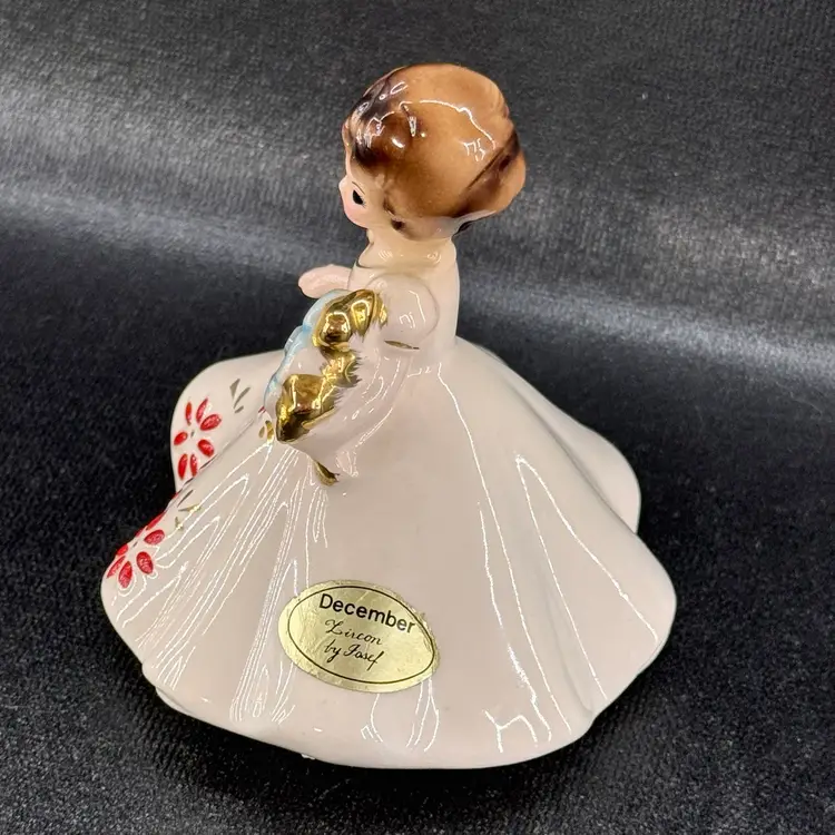 Vintage Josef Originals December Birthday Girl Doll Figurine