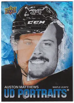 2025-26 Upper Deck UD Portraits #P10 Auston Matthews Toronto Maple Leafs Hockey Card