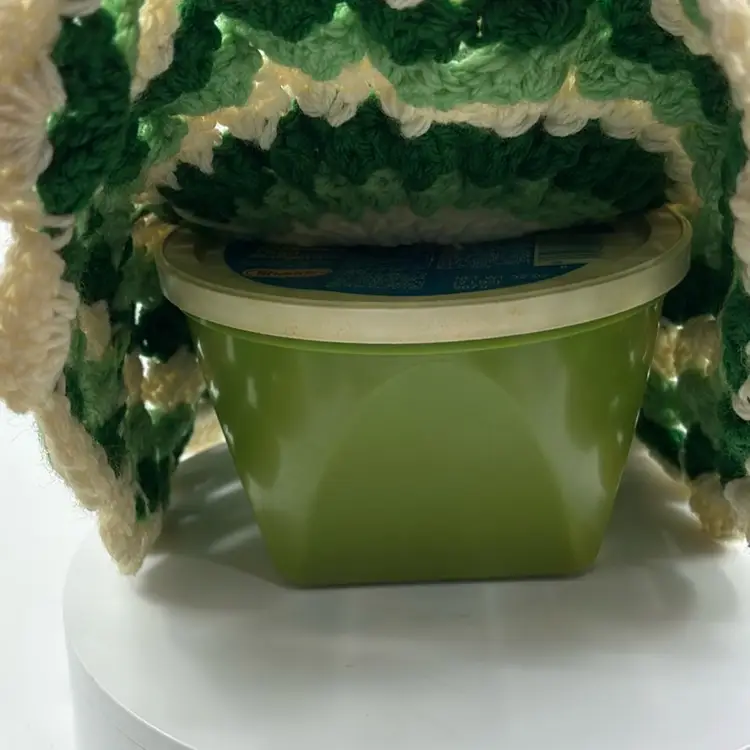 Kitsch Crochet Doll Container Cover 9”