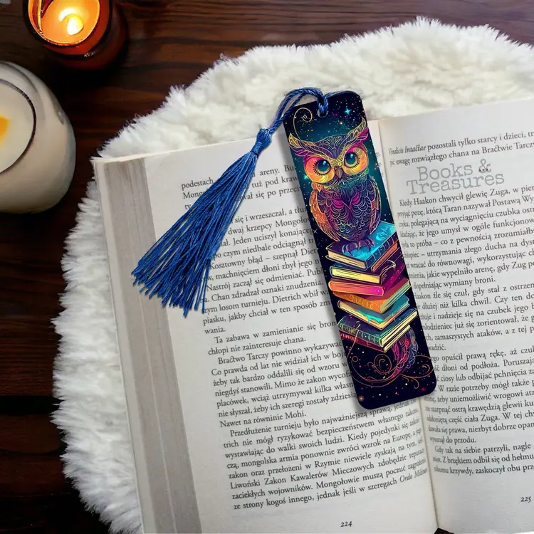 Colorful Owl Metal Bookmark Bookish Gift for Book Lovers