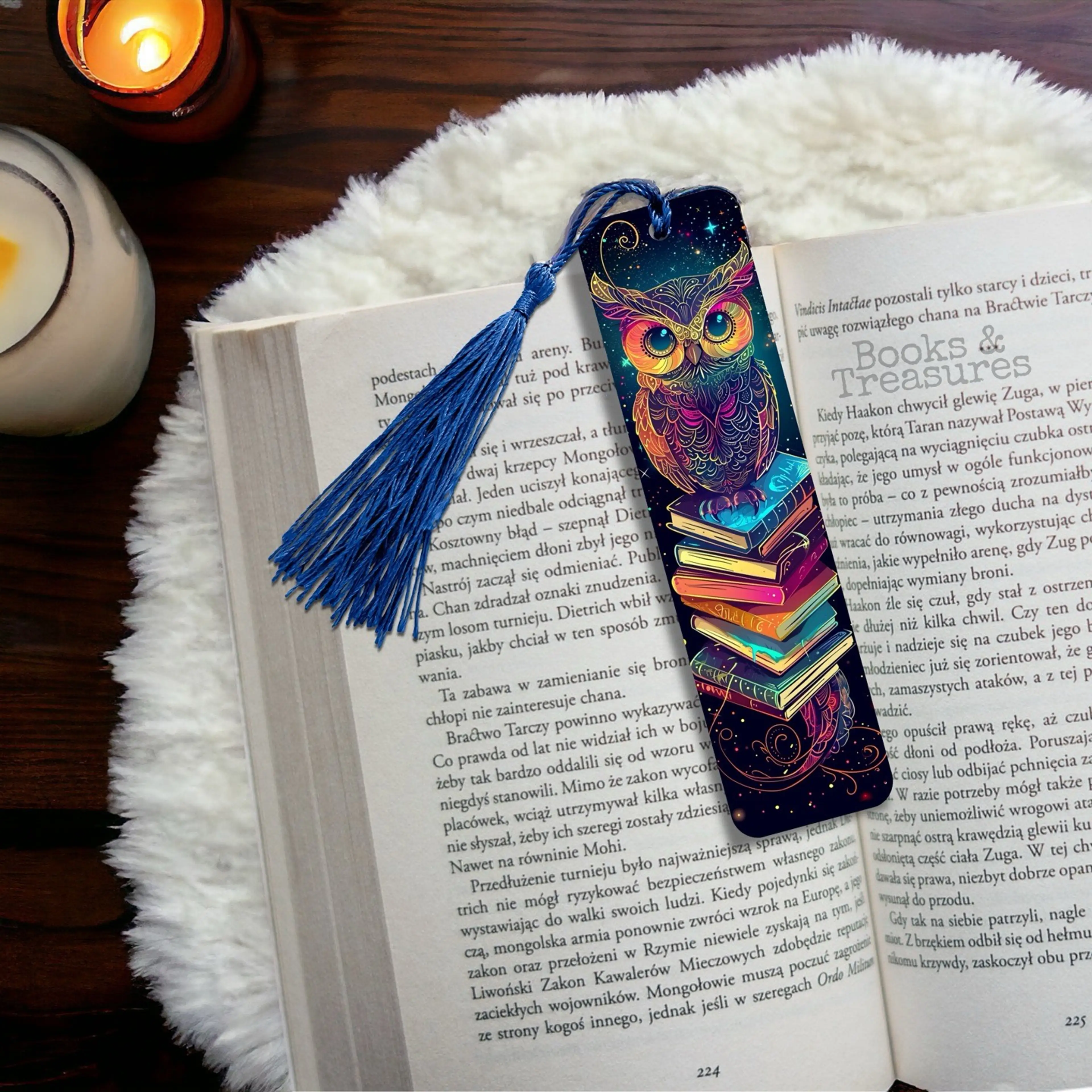 Colorful Owl Metal Bookmark Bookish Gift for Book Lovers