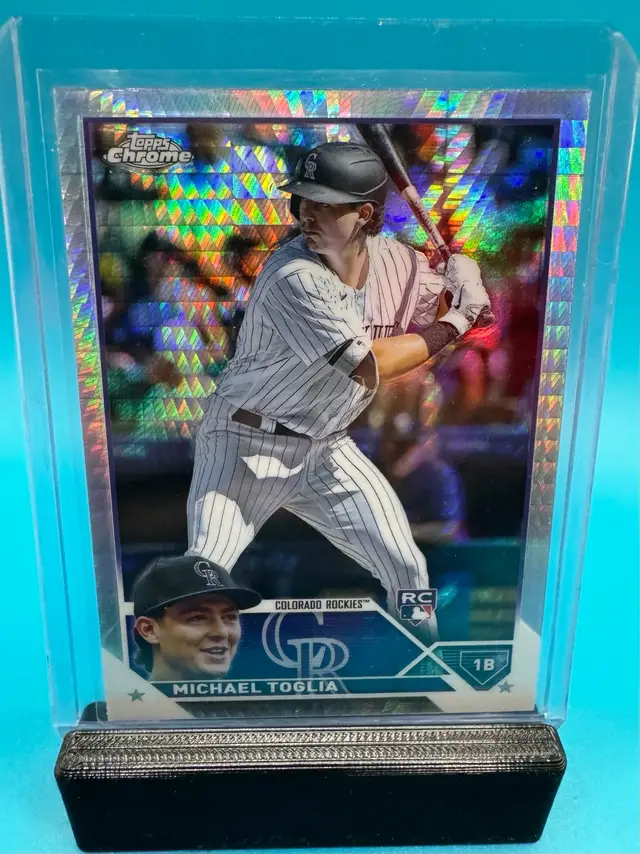 Michael Toglia Topps Chrome Prism Refractor RC Colorado Rockies