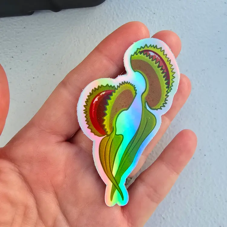 ADD-ON Flytrap Holographic 3 inch vinyl sticker