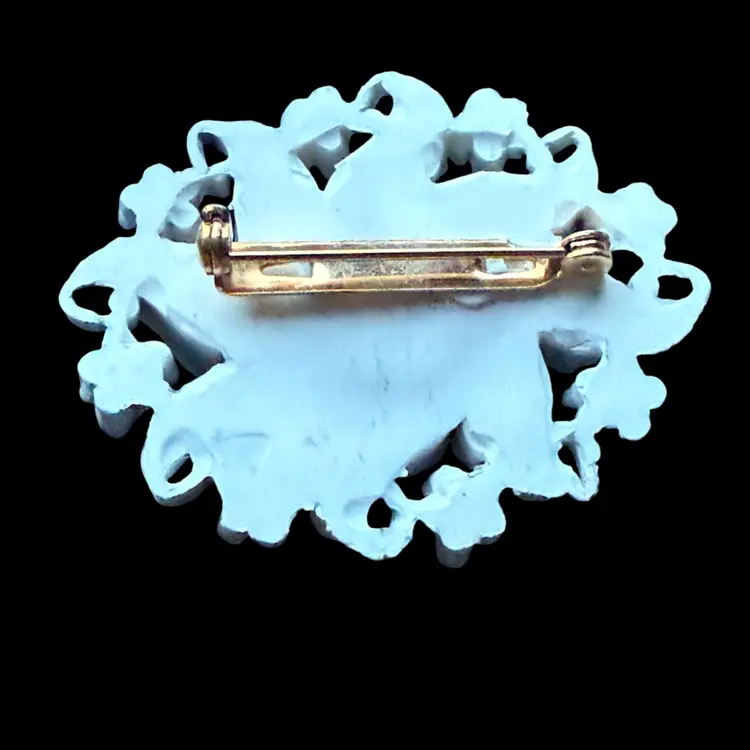 Celluloid Flower Brooch 2”