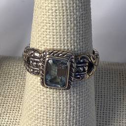 Sterling Silver 925 Possible Aquamarine? Ring Size 8