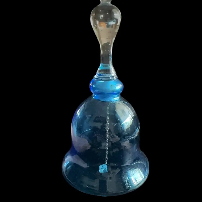 Pilgrim Glass Hand Blown Art Glass Blue Bell