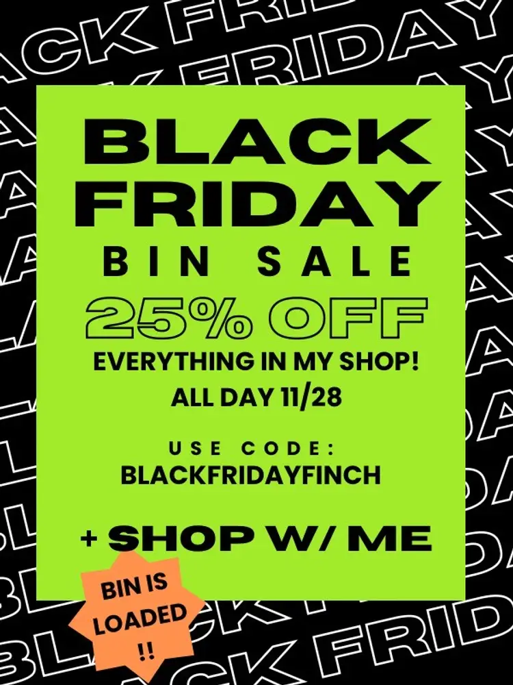 BIN Sale 25% Off W/ Code BLACKFRIDAYFINCH + Shop W/ Me