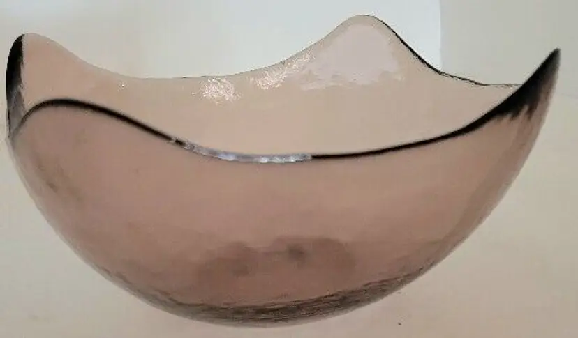 Light Amethyst Recycled Glass Trinket Bowl Candy Dish