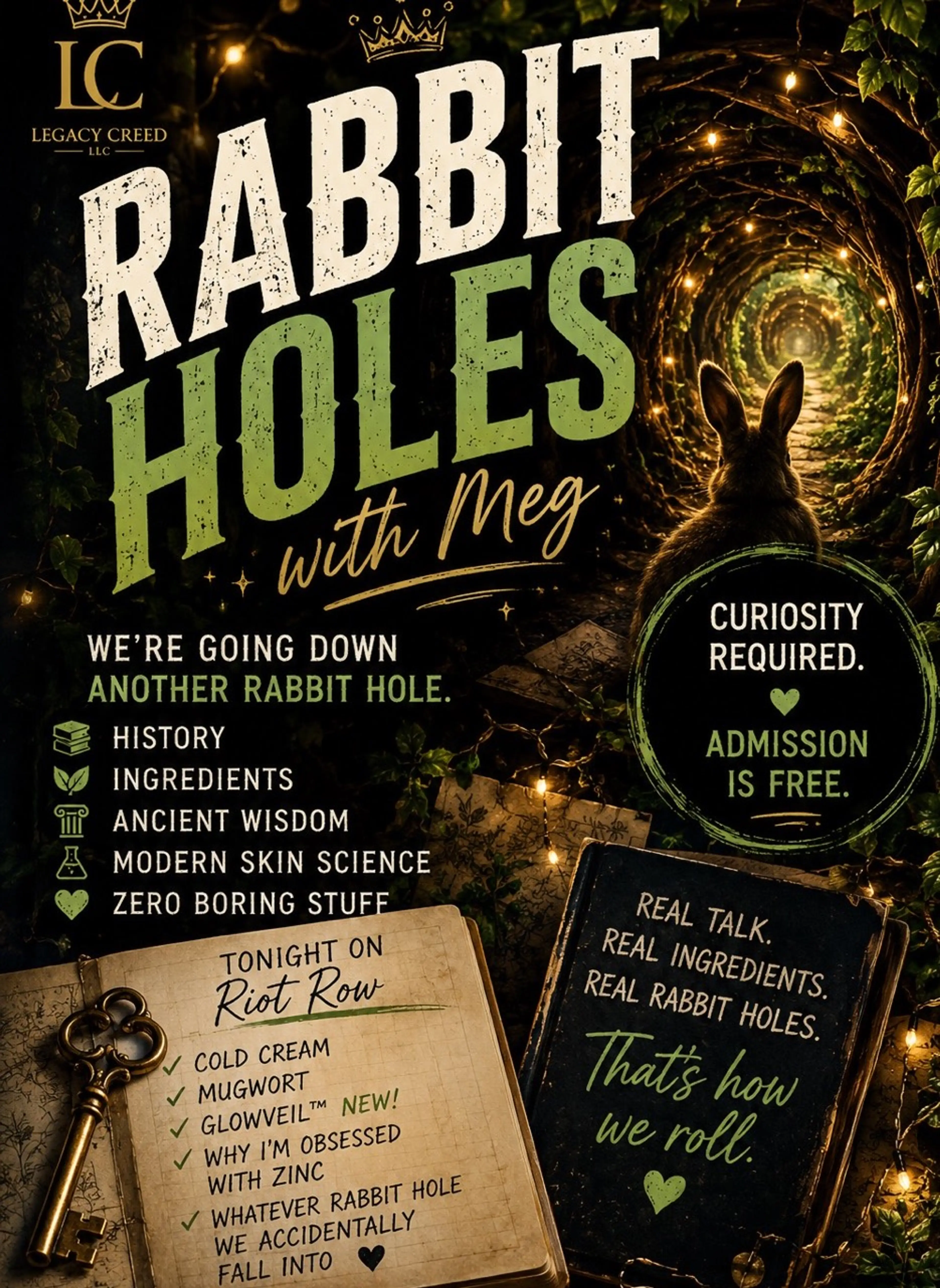 🐇 RABBIT HOLES WITH MEG  Why I’m Obsessed With Zinc, Ancient Skincare & Whatever Side Quest Happens Next