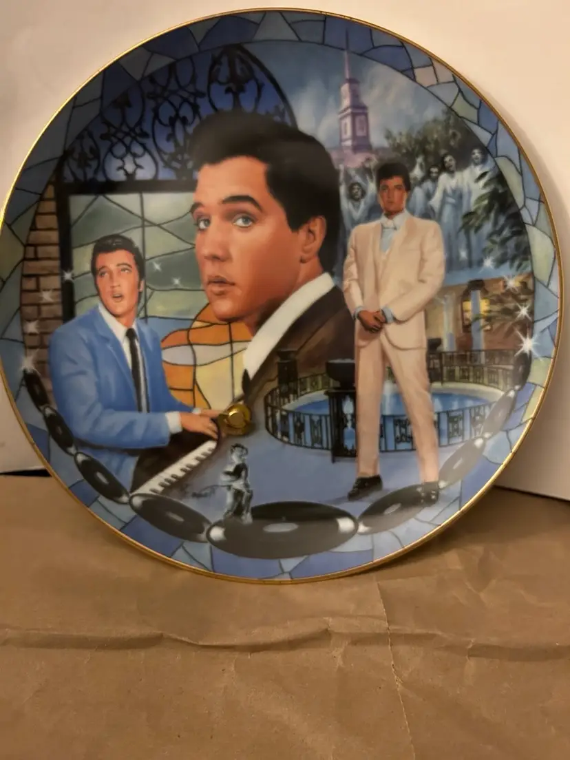 Elvis Musical Plate “Gospel In His Soul” By Bradford Exchange