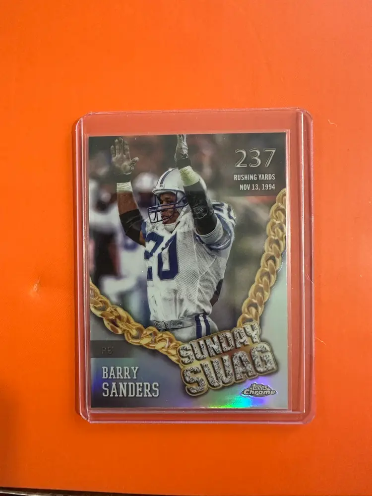 2024 Topps Chrome Football Barry Sanders Sunday Swag Refractor Insert #SS-15