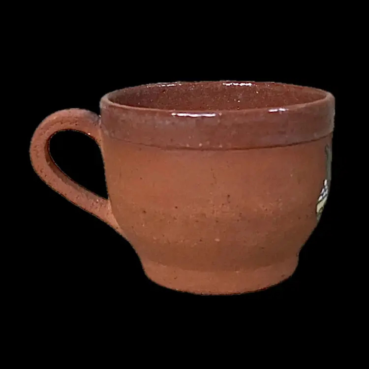 Vintage Yum Kaax Deity Pottery Mug Cup El Salvador Mayan Mythology Southwestern