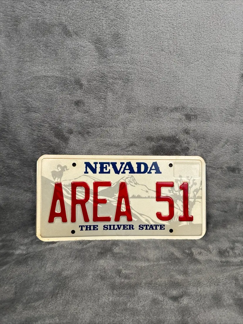 Area 51 License Plate Nevada State