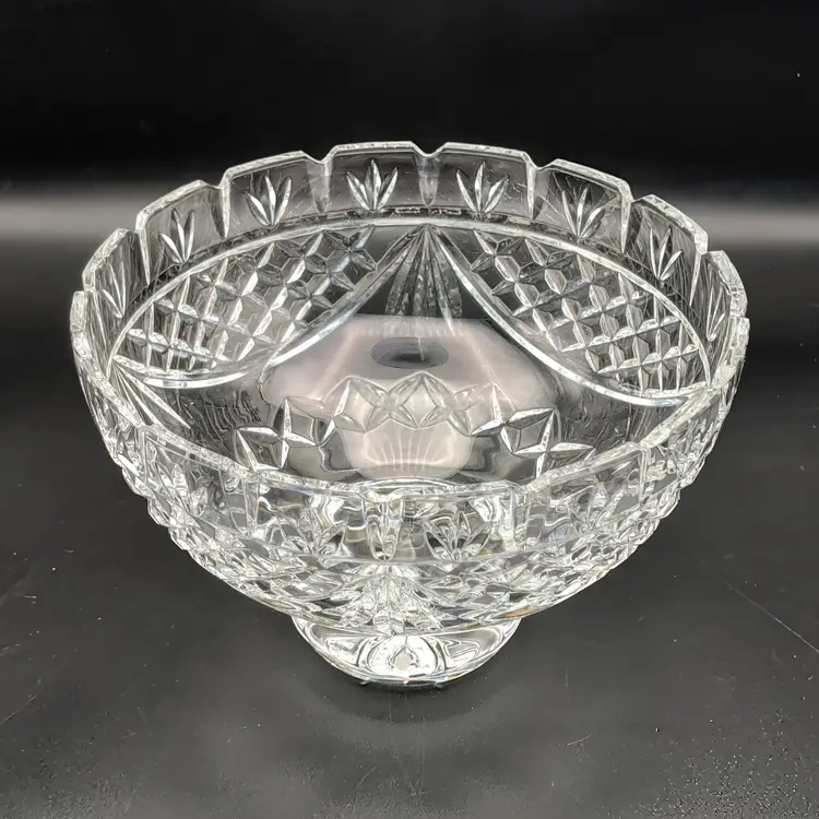 Waterford Society Penrose Pattern Crystal 8" Footed Bowl Ltd. Ed.  1996