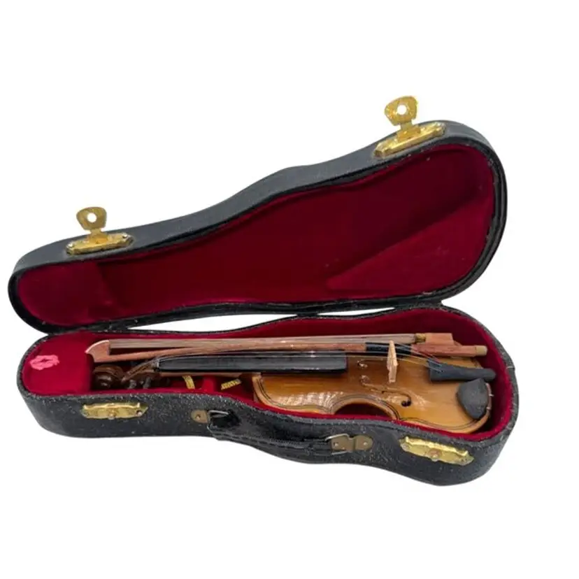 Vintage Mini Mozart Violin Replica w/ Bow Case Kolophonium Rosin Made in Holland