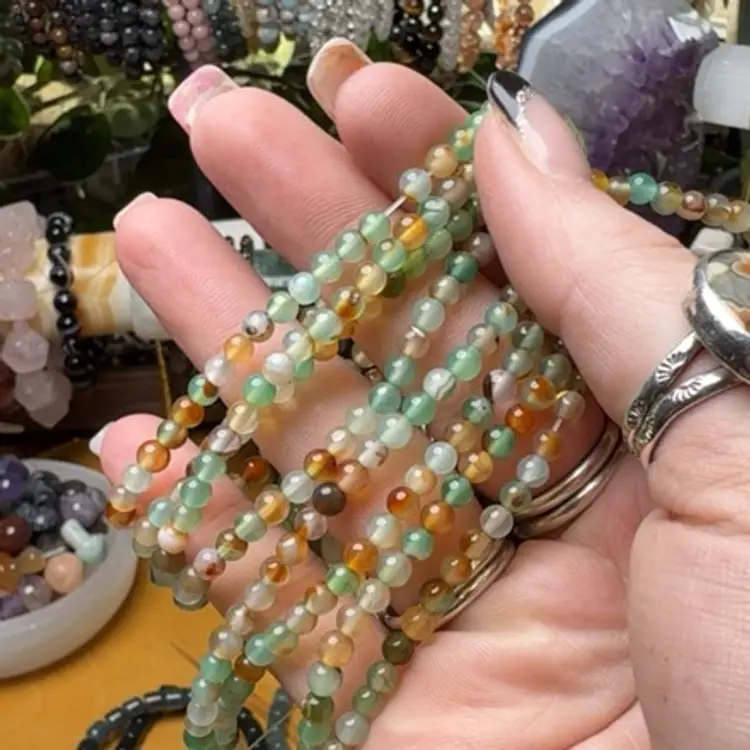 Peacock Agate 4mm Bracelet