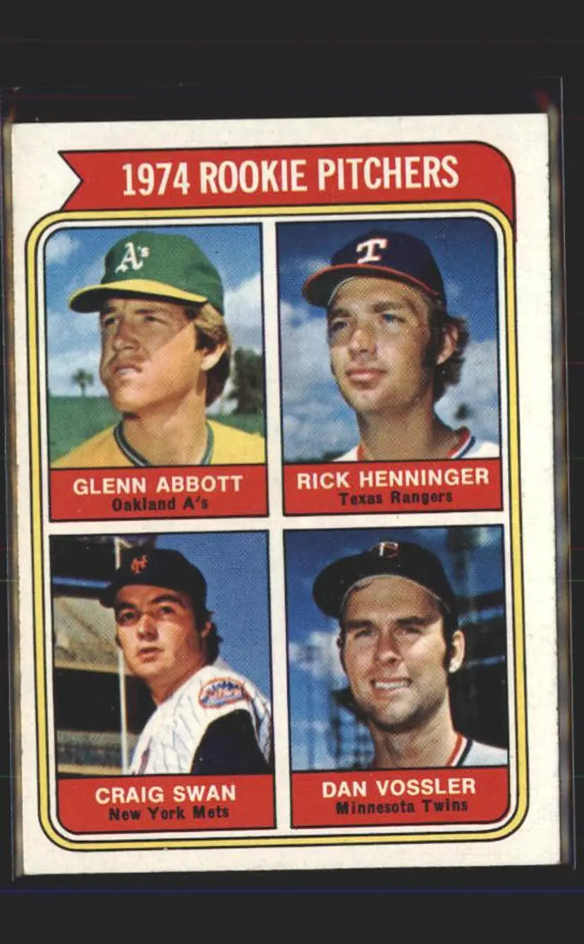 1974 Topps #602 Pitchers Abbott / Henninger / Swan / Vossler - ( pk5 ) -