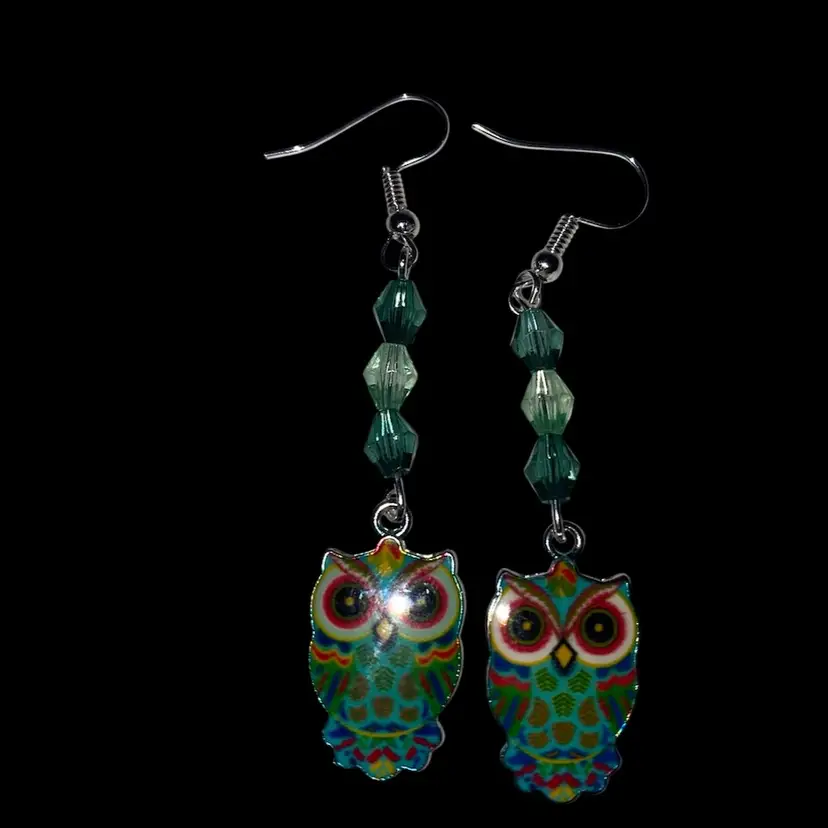 Fun Owl Earrings, Made With Love, By Me!