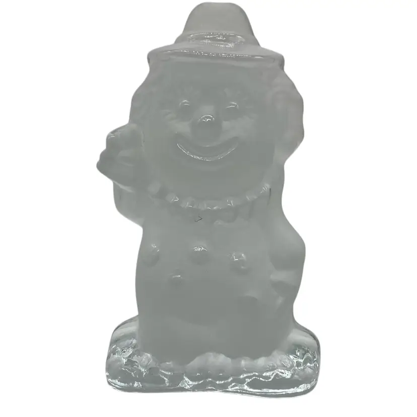 VIKING Clear & Frosted Glass Clown