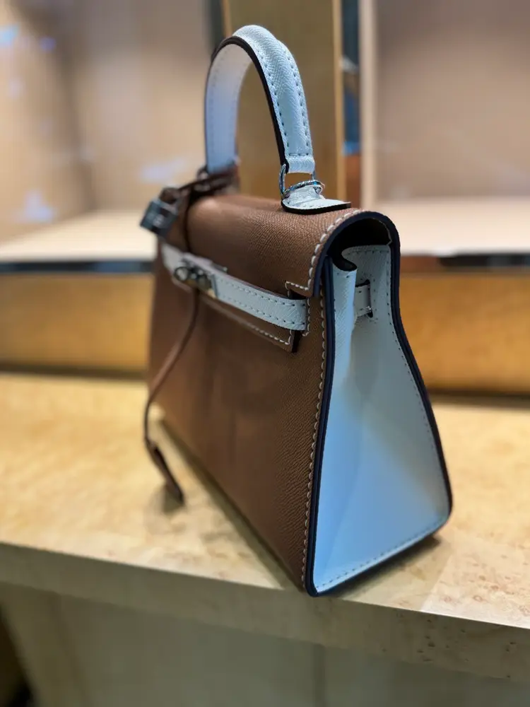 Two-tone Leather Cross Body