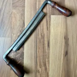 Vintage Van Camp 9" Heavy Timber Framing Draw Knife Gorgeous Figured Handles