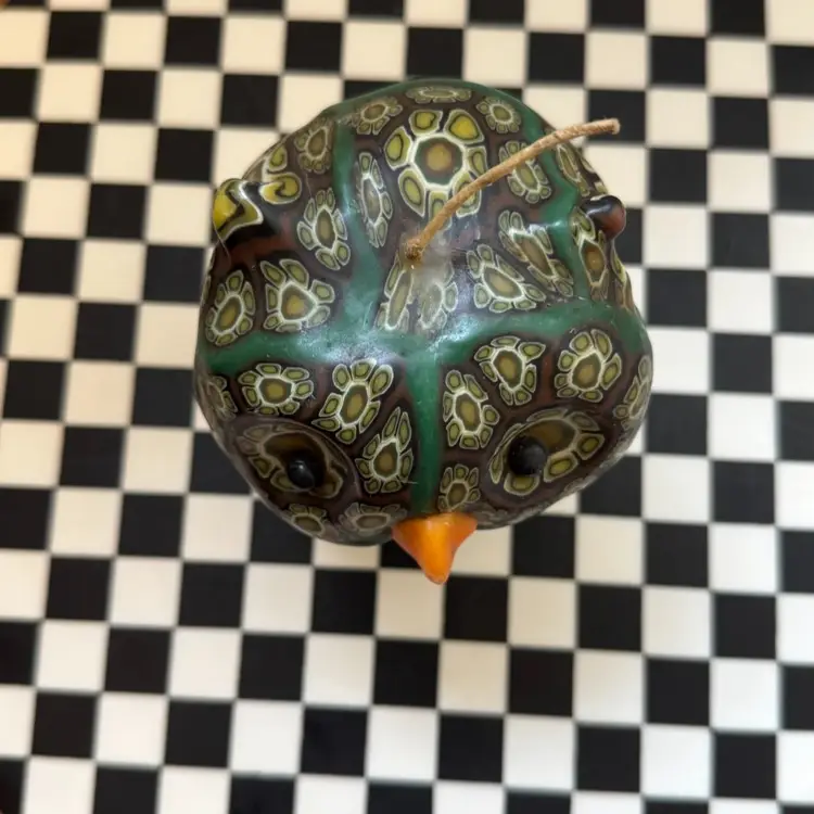 Vintage Murano Looking Owl Candle