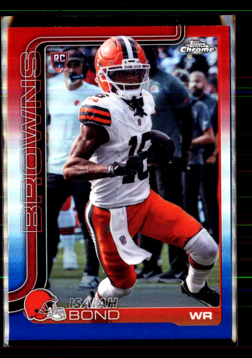Isaiah Bond 2025 Topps Chrome Red White & Blue #341 - (142) - Cleveland Browns