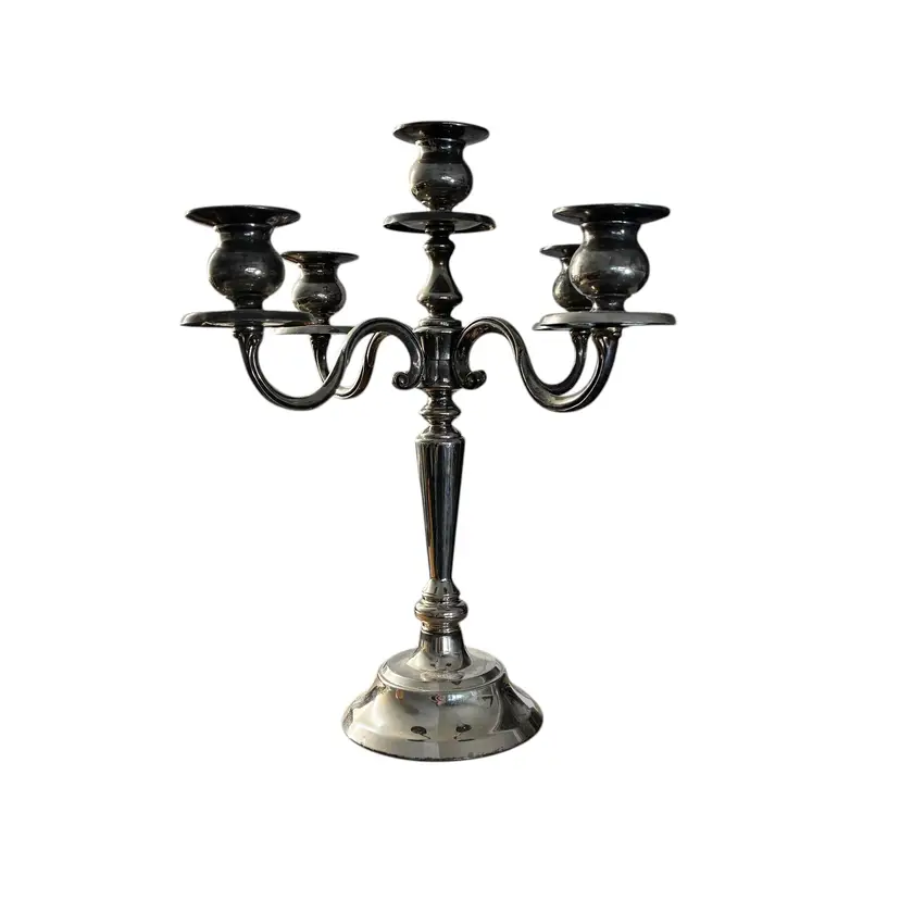 Silverplated candelabara