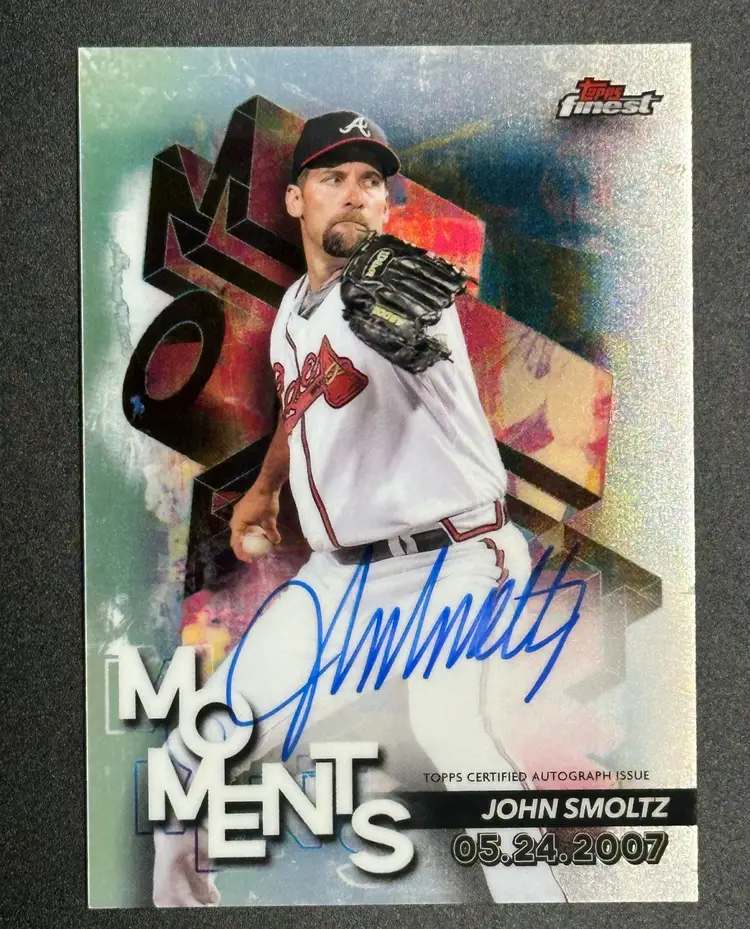 2024 Topps Finest John Smoltz Finest Moments Refractor Atlanta Braves Auto Autograph