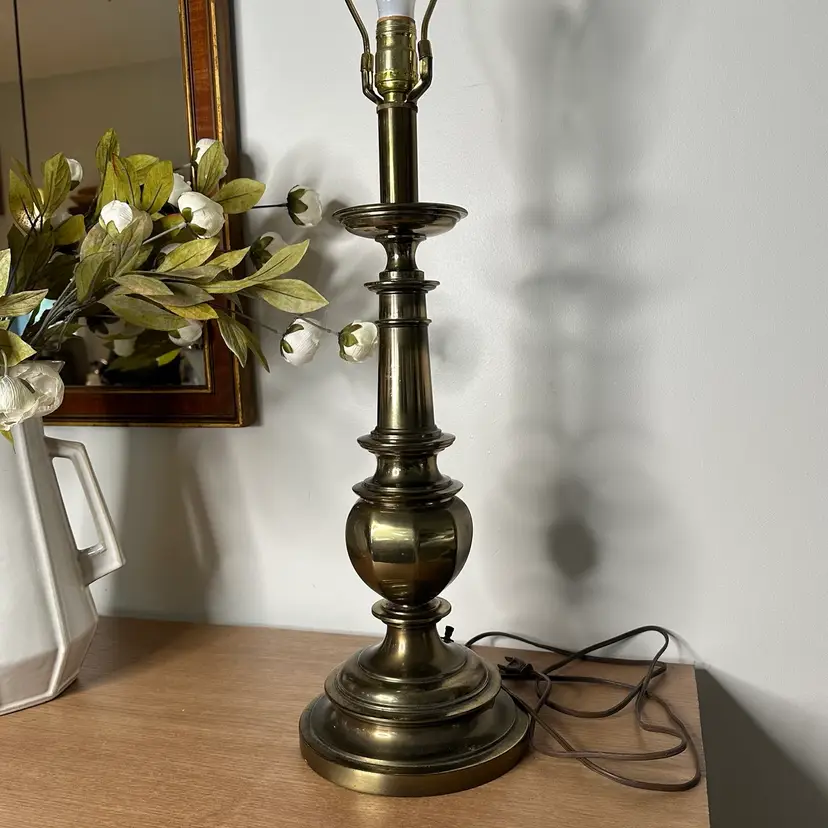 Tall Vintage Brass Lamp 23.5”