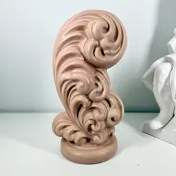 HAEGER Iconic 40s FEATHER VASE Pink Glazed Ceramic MCM  9.5” h X 5.5” w