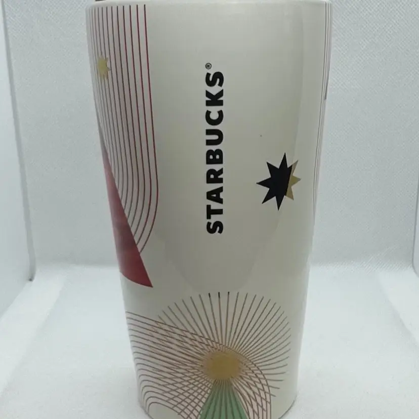Starbucks Christmas Ceramic Travel Mug With Lid