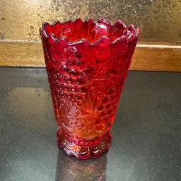 Imperial Glass Amberina Grapes Vase