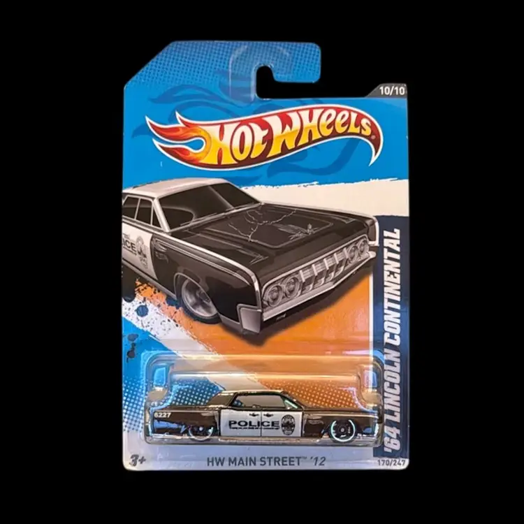 Hot Wheels 2012 HW Main Street 10/10 170 '64 Lincoln Continental Police BLACK OH