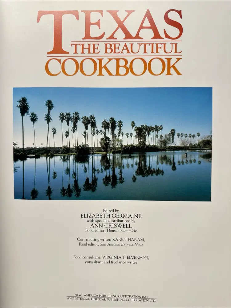 Texas the Beautiful Cookbook by Swendson, Patsy