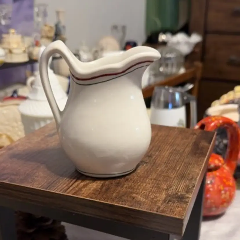 Carr China Pitcher from Grafton WV - mark D B50