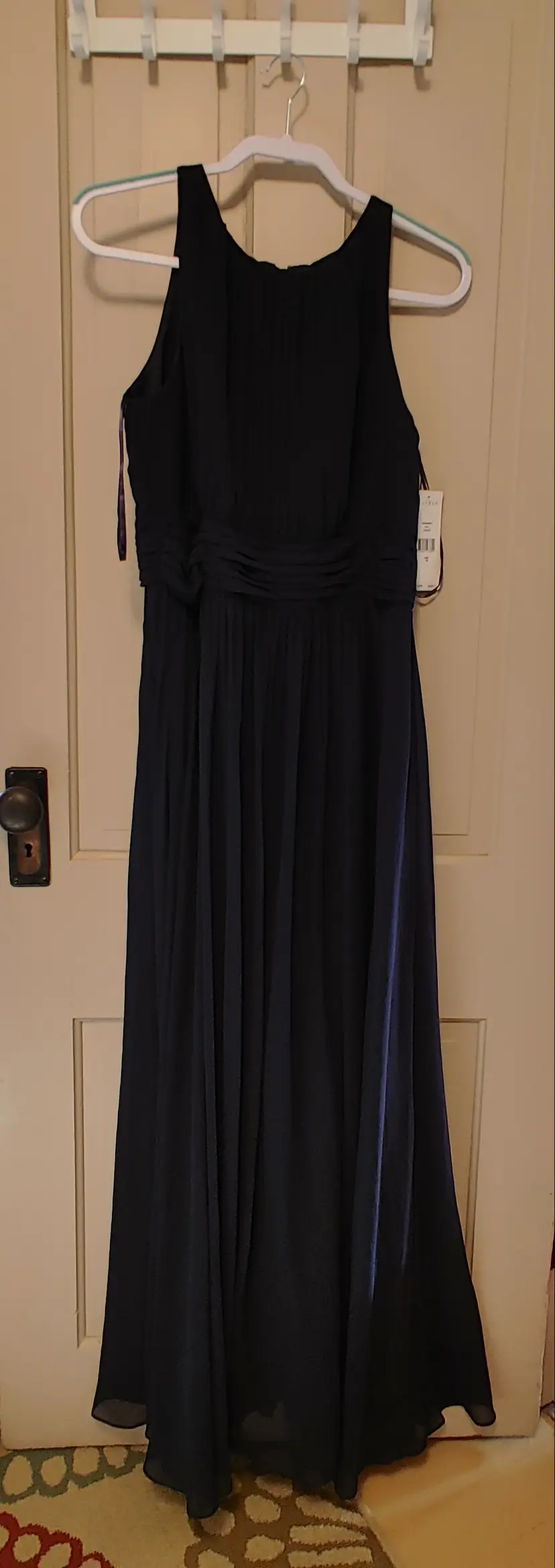 Dress- Brand: Lauren by Ralph Lauren. Size 14. NWT. Retail $230. Navy blue dress. Material: 100% polyester. No callouts.